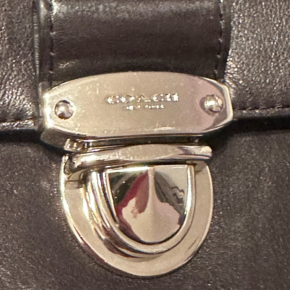 Coach Classic Black Leather Men's Briefcase - Picture 7 of 10